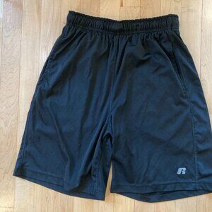 Russell Athletic Men's Dri-Power360 workout shorts in black w/pockets Size S